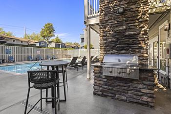 Outdoor grilling area